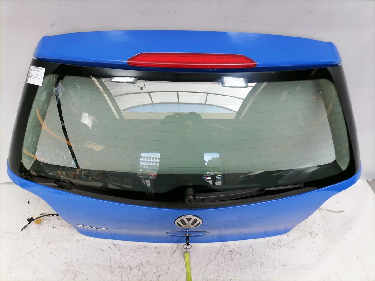 VW Polo 9N3 original Hecklappe mit scheibe LA5F Summer Blue Bj.2008